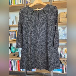 Juicy Couture Vintage Black Floral Lace Dress, Size Medium to Large